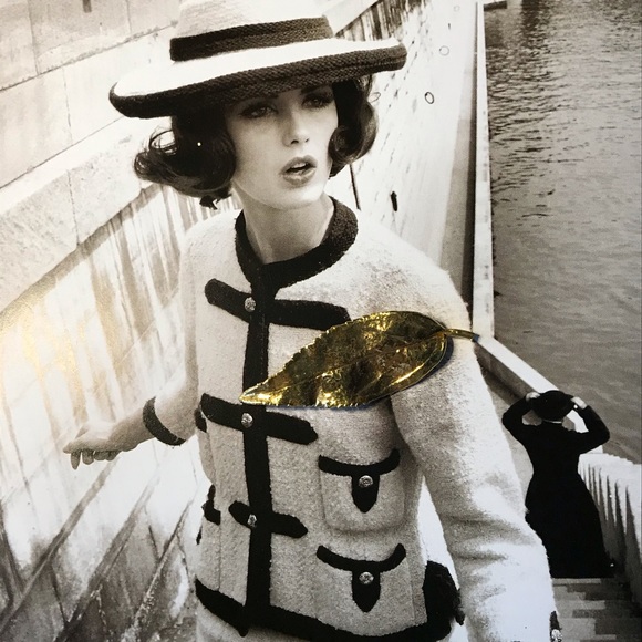 Feather gold tone stunning brooch ✨ Vintage from France - Picture 2 of 6